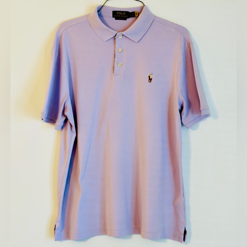 Polo Ralph Lauren Men's Lavender Light Purple Shirt Medium‎